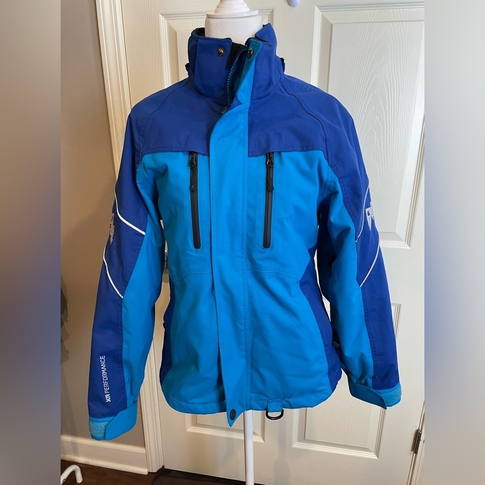 HMK Action 2 Blue Snowmobile Ski Jacket with Zip Pockets